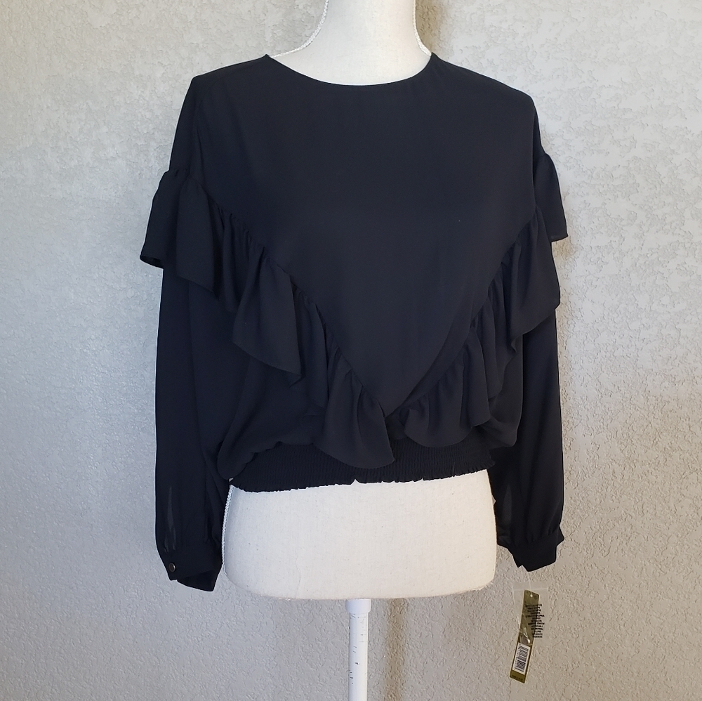 Gianni Bini Ruffled shirt size XS